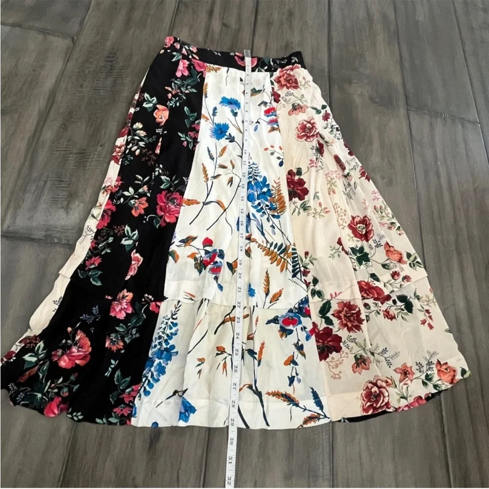 Maje Jinger Floral Midi Skirt - Size 2